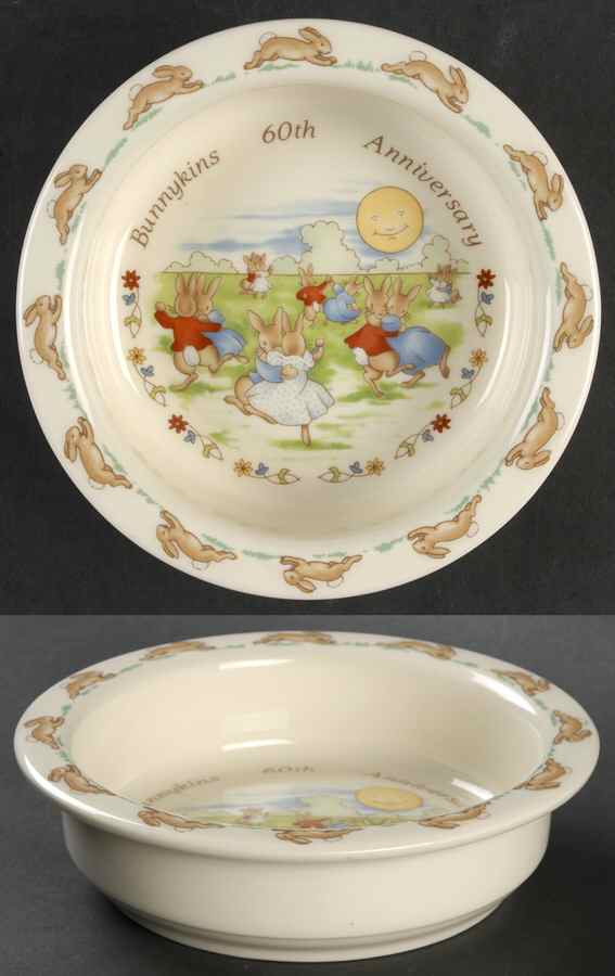 Bunnykins (Albion Shape) 6" Anniversary Round Baby Plate by Royal Doulton-1