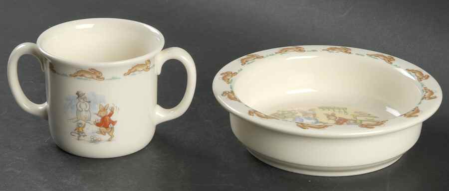 Bunnykins (Albion Shape) 2 Piece Baby Set by Royal Doulton-1