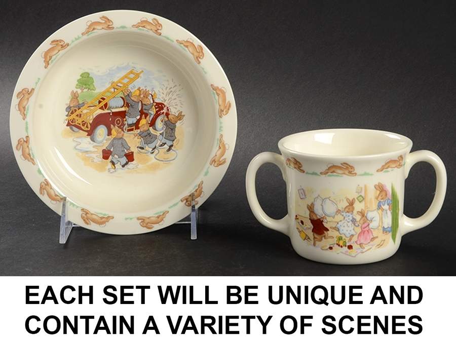 Bunnykins (Albion Shape) (2 Piece) Child's Set by Royal Doulton-1