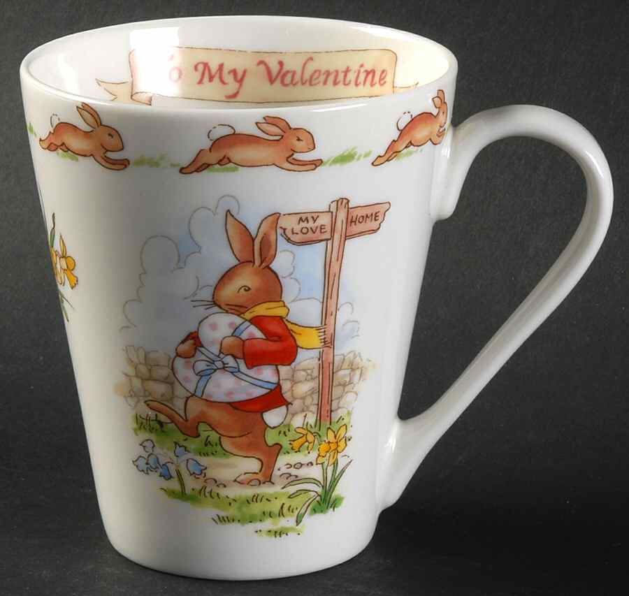 Bunnykins (Albion Shape) To My Valentine Mug by Royal Doulton-1