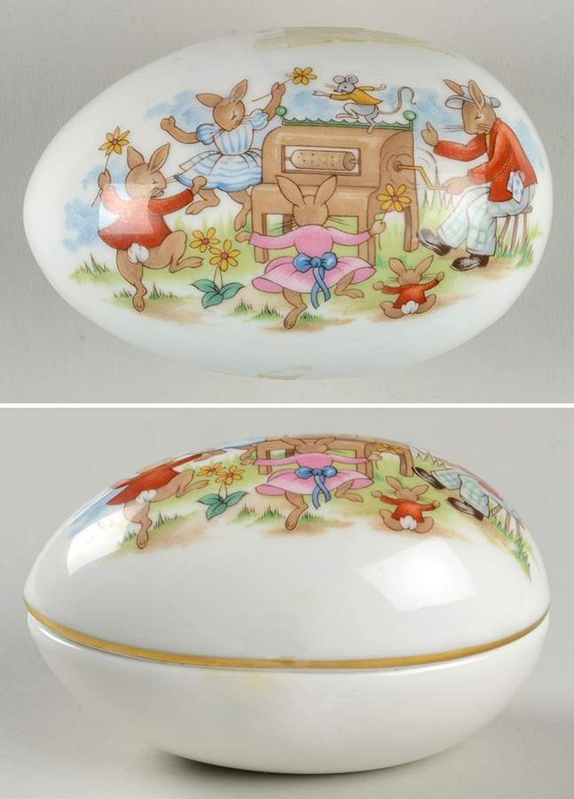 Bunnykins (Albion Shape) Egg Box & Lid by Royal Doulton-1
