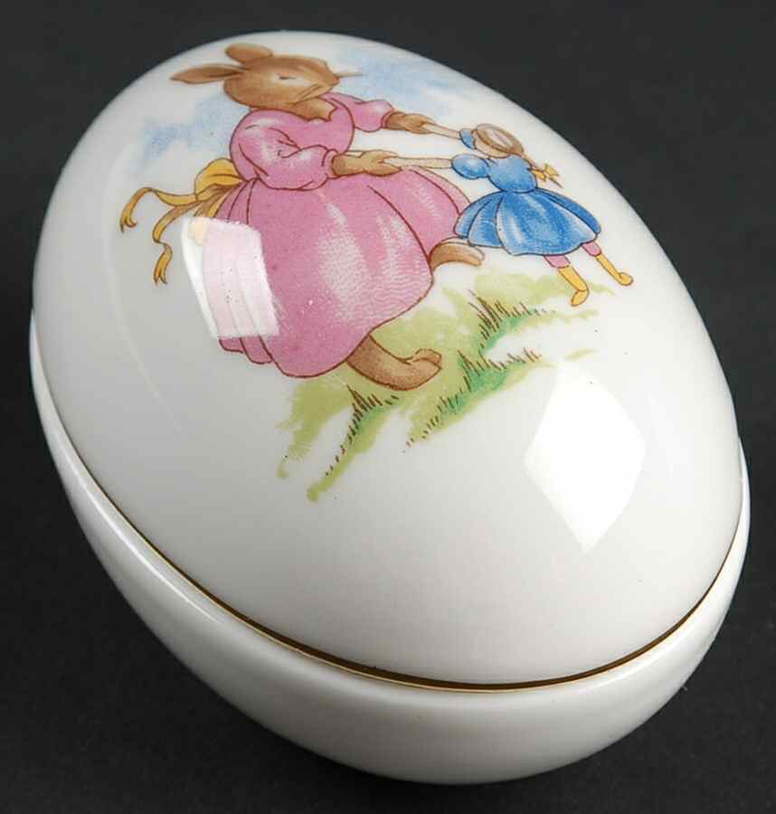 Bunnykins (Albion Shape) Egg Box & Lid by Royal Doulton-1