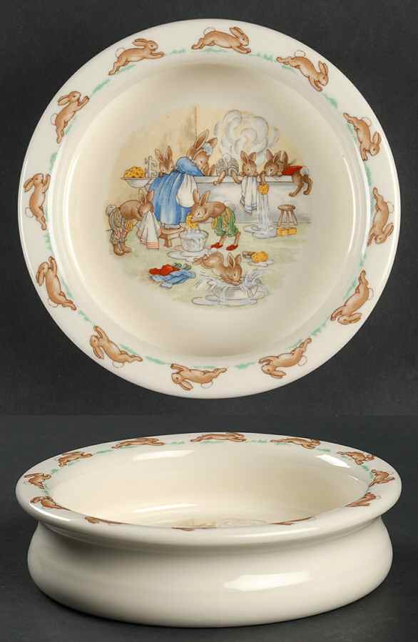 Bunnykins (Albion Shape) 6" Round Baby Plate by Royal Doulton-1