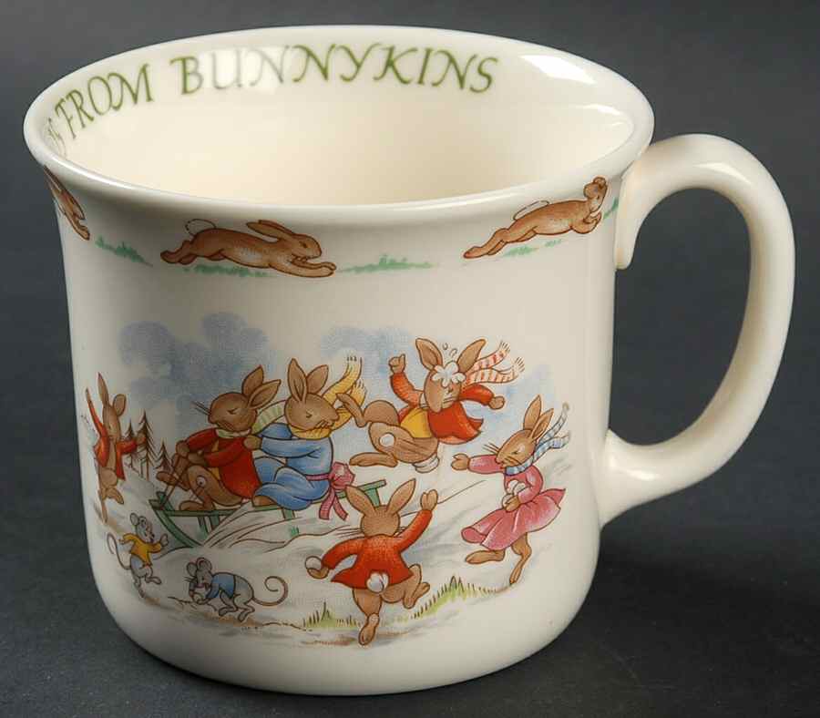 Bunnykins (Albion Shape) 1 Handled Christmas Hug a Mug Mug by Royal Doulton-1