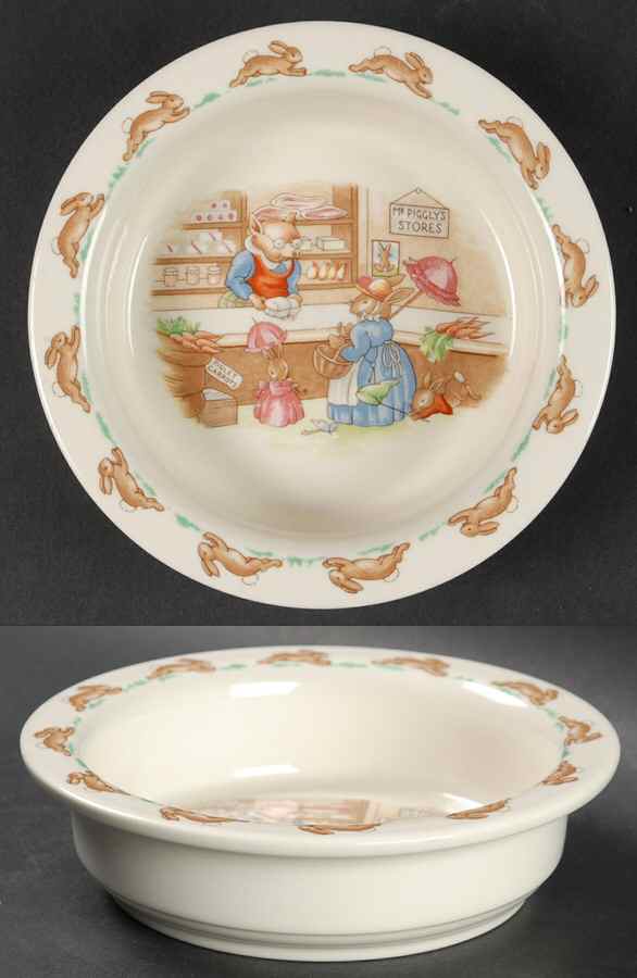 Bunnykins (Albion Shape) 6" Round Baby Plate by Royal Doulton-1