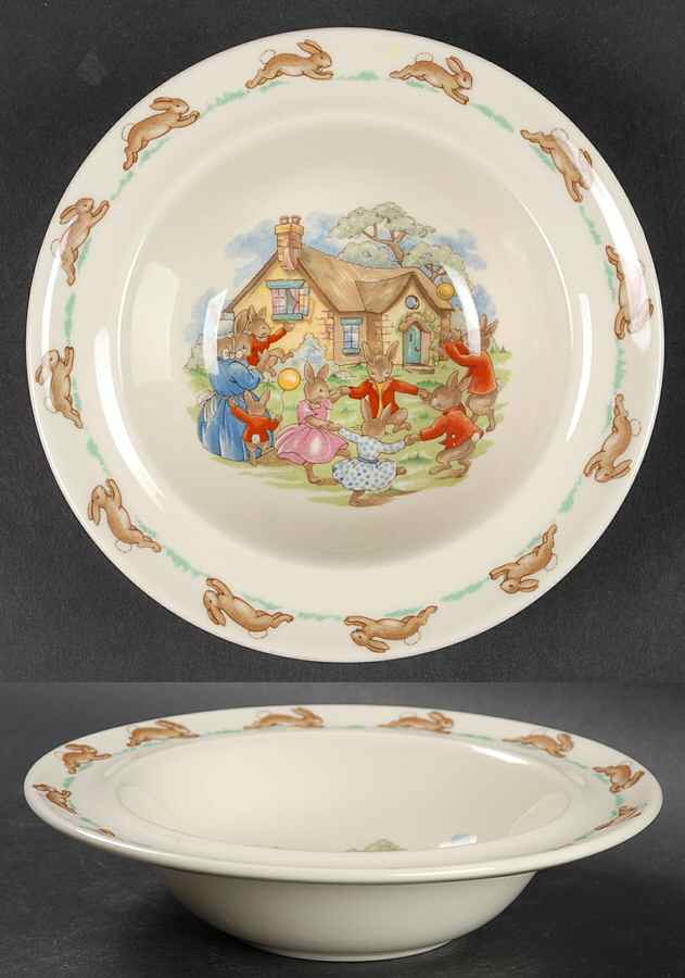 Bunnykins (Albion Shape) Rim Fruit/Dessert (Sauce) Bowl by Royal Doulton-1