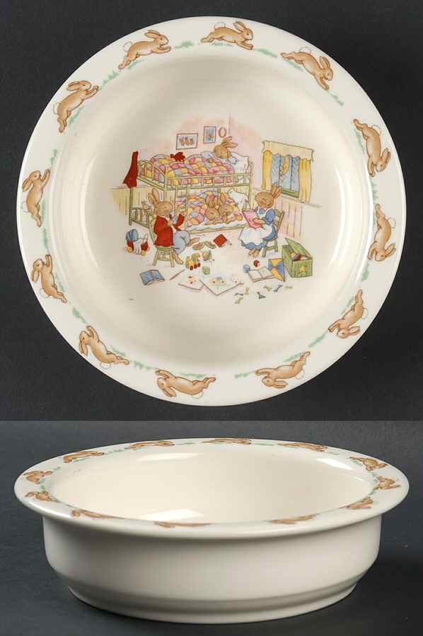 Bunnykins (Albion Shape) 6" Round Baby Plate by Royal Doulton-1
