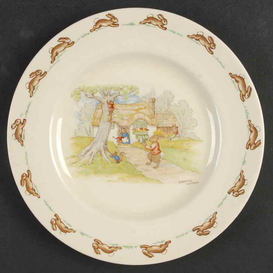 Bunnykins (Albion Shape) Dessert/Pie Plate by Royal Doulton-1