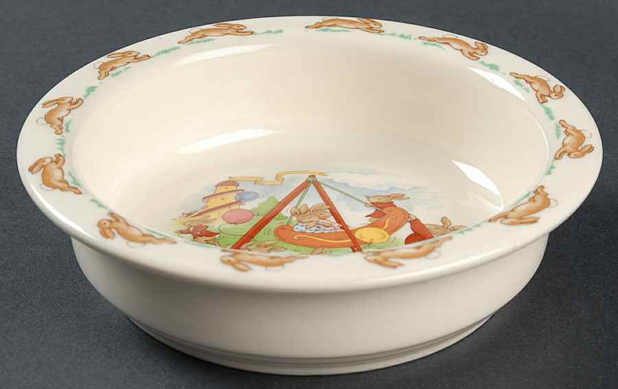 Bunnykins (Albion Shape) 6" Round Baby Plate by Royal Doulton-1