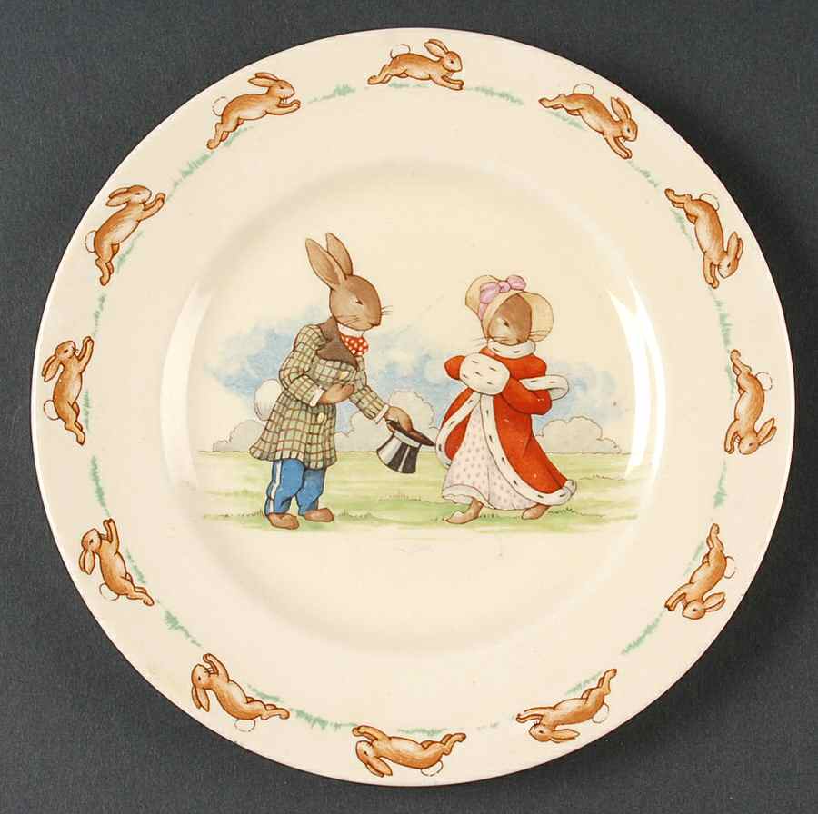 Bunnykins (Albion Shape) Bread & Butter Plate by Royal Doulton-1