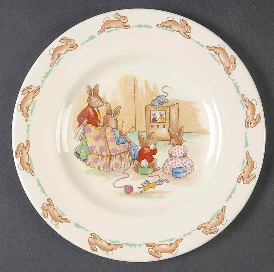 Bunnykins (Albion Shape) Bread & Butter Plate by Royal Doulton-1