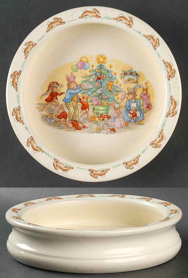 Bunnykins (Albion Shape) 7" Round Baby Plate by Royal Doulton-1