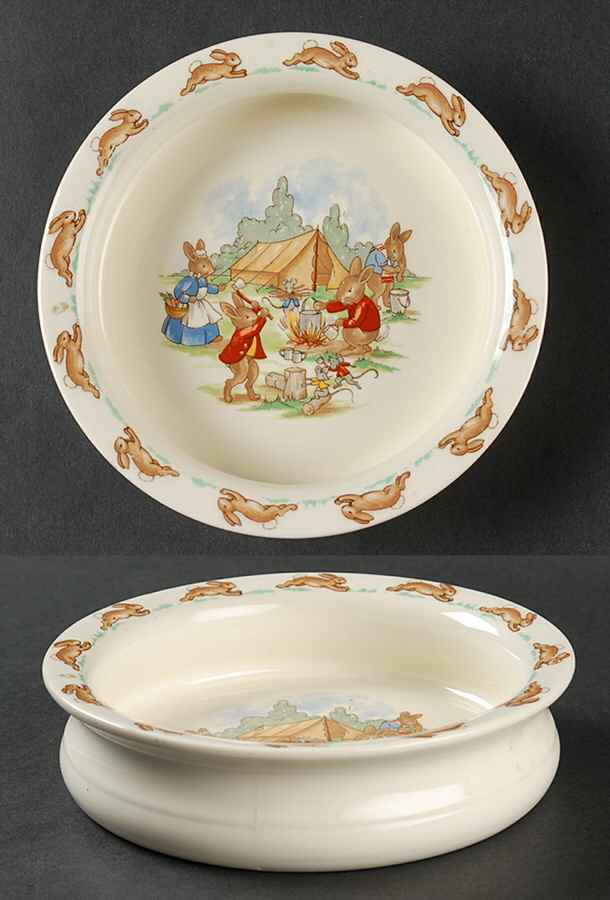 Bunnykins (Albion Shape) 6" Round Baby Plate by Royal Doulton-1