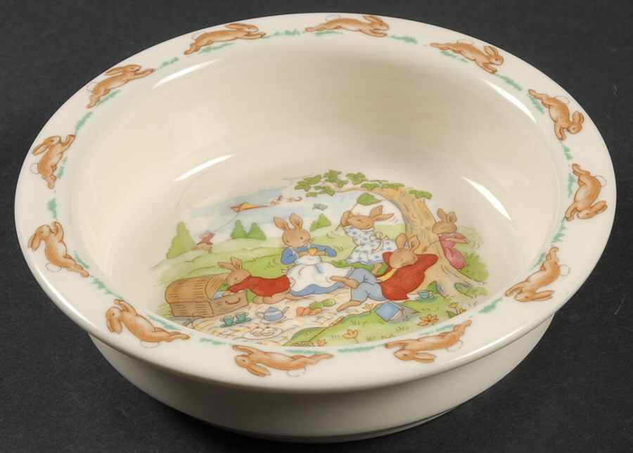 Bunnykins (Albion Shape) 6" Round Baby Plate by Royal Doulton-1