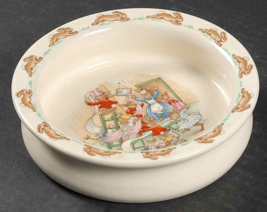 Bunnykins (Albion Shape) 6" Round Baby Plate by Royal Doulton-1