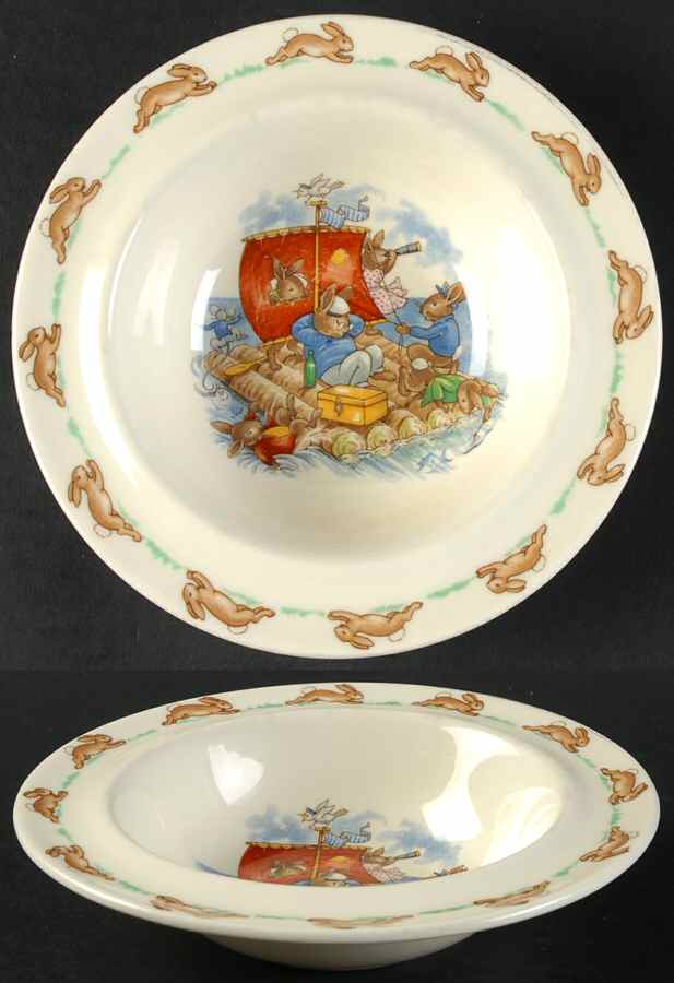 Bunnykins (Albion Shape) Rim Fruit/Dessert (Sauce) Bowl by Royal Doulton-1