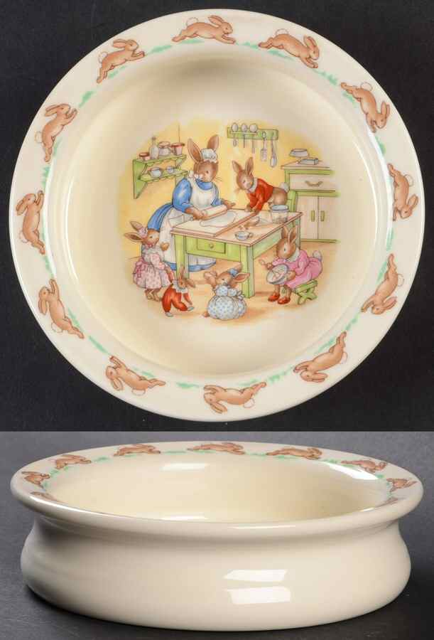 Bunnykins (Albion Shape) 6" Round Baby Plate by Royal Doulton-1