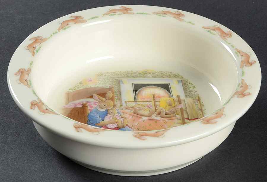 Bunnykins (Albion Shape) 6" Round Baby Plate by Royal Doulton-1