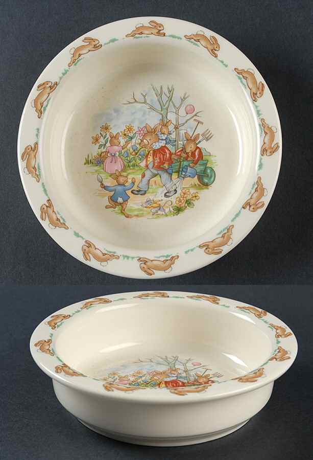Bunnykins (Albion Shape) 6" Round Baby Plate by Royal Doulton-1
