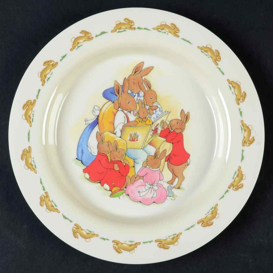 Bunnykins (Albion Shape) Melamine Baby Plate by Royal Doulton-1
