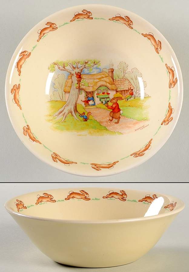 Bunnykins (Albion Shape) Coupe Cereal Bowl by Royal Doulton-1