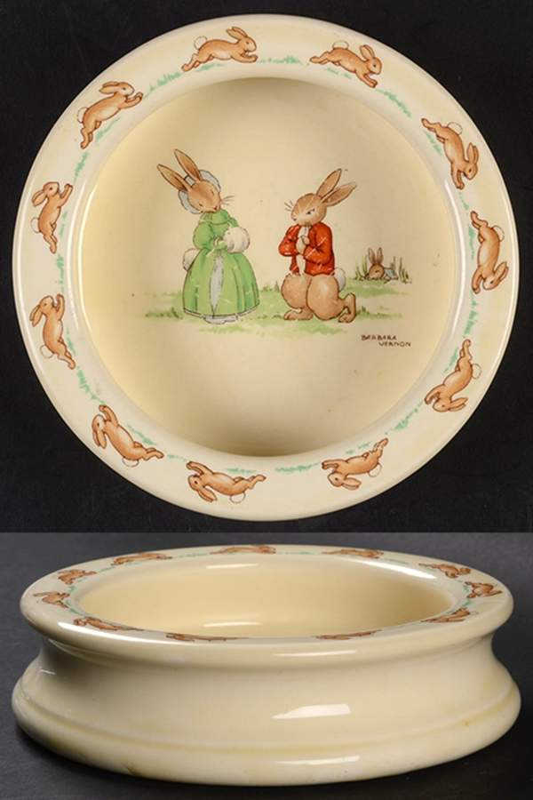 Bunnykins (Albion Shape) 6" Round Baby Plate by Royal Doulton-1