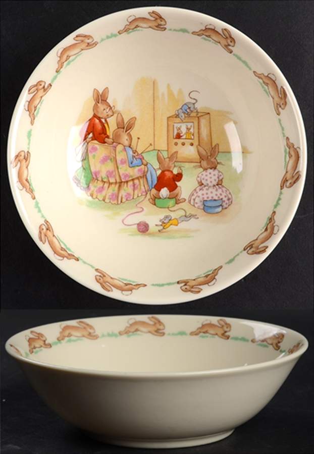 Bunnykins (Albion Shape) Coupe Cereal Bowl by Royal Doulton-1
