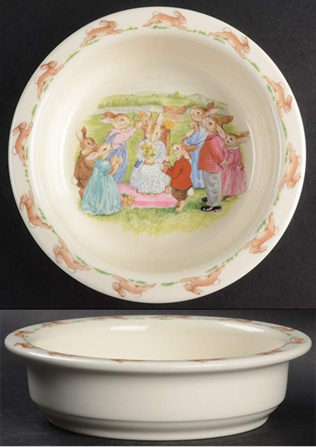 Bunnykins (Albion Shape) 6" Round Baby Plate by Royal Doulton-1