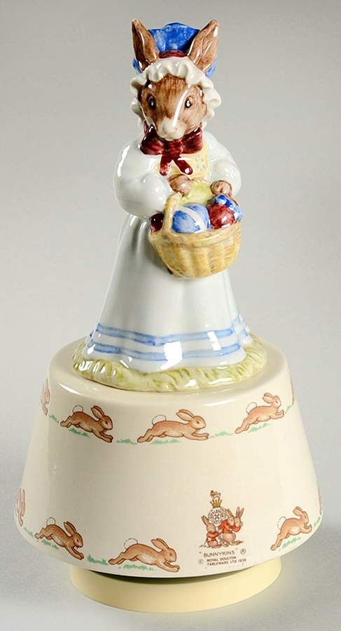 Bunnykins (Albion Shape) Figural Music Box by Royal Doulton-1