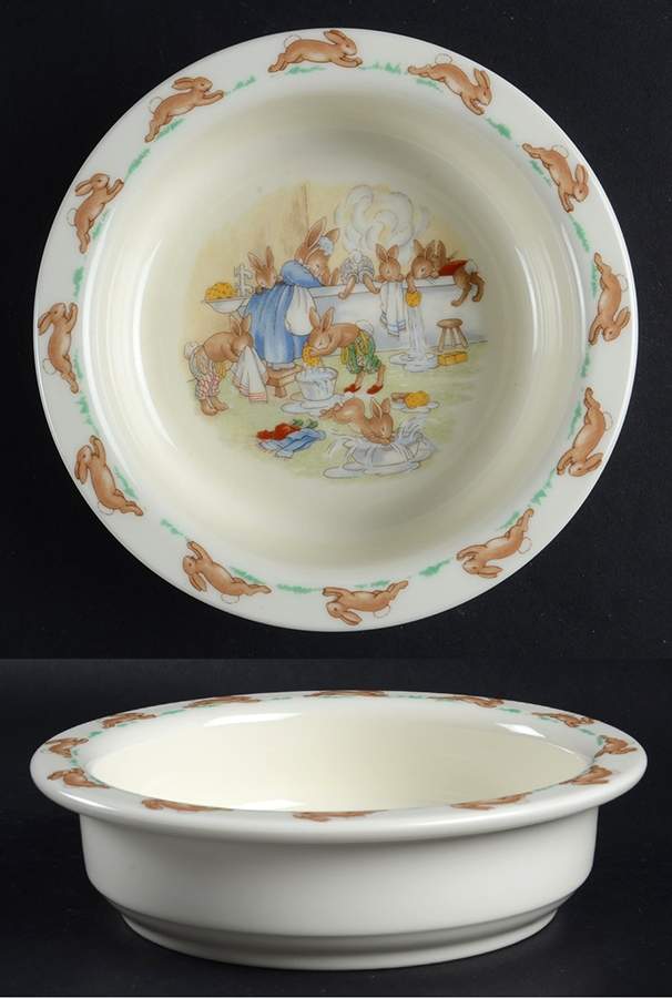 Bunnykins (Albion Shape) 6" Round Baby Plate by Royal Doulton-1
