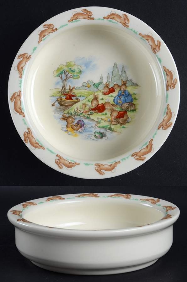 Bunnykins (Albion Shape) 6" Round Baby Plate by Royal Doulton-1