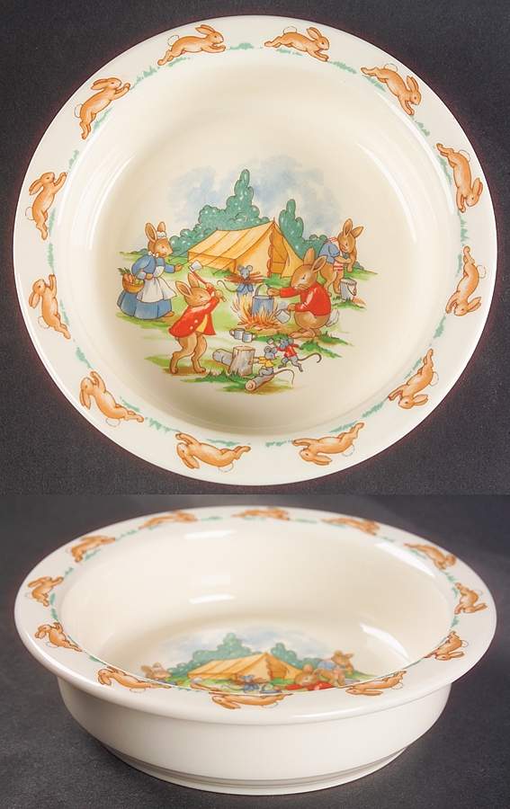 Bunnykins (Albion Shape) 6" Round Baby Plate by Royal Doulton-1