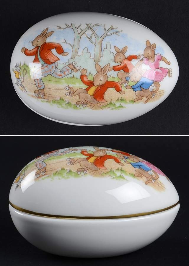 Bunnykins (Albion Shape) Egg Box & Lid by Royal Doulton-1