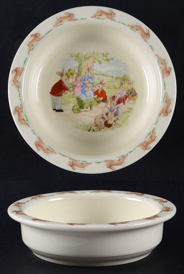 Bunnykins (Albion Shape) 6" Round Baby Plate by Royal Doulton-1