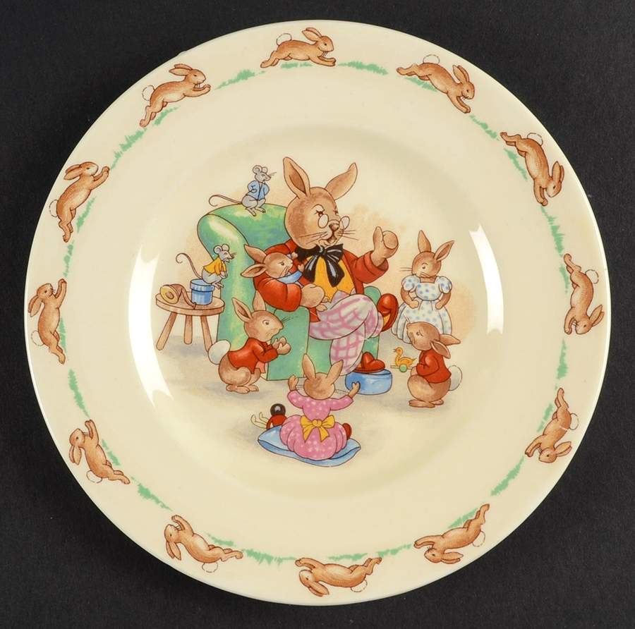 Bunnykins (Albion Shape) Bread & Butter Plate by Royal Doulton-1