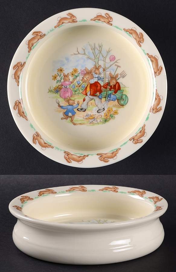Bunnykins (Albion Shape) 6" Round Baby Plate by Royal Doulton-1