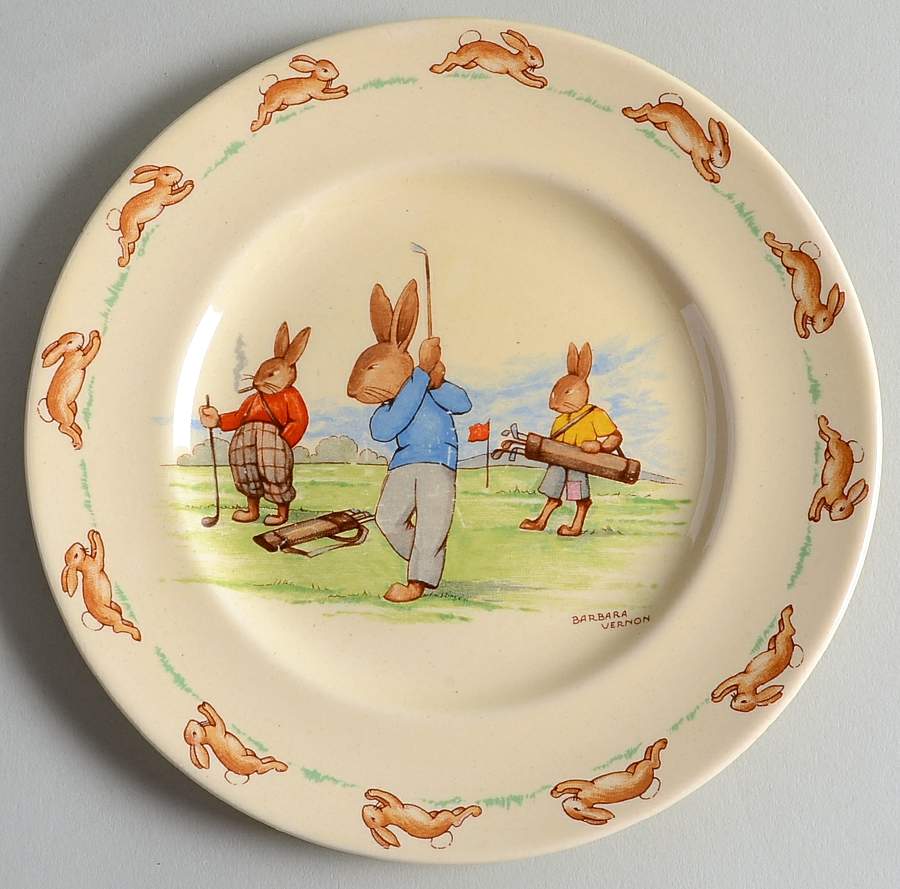 Bunnykins (Albion Shape) Bread & Butter Plate by Royal Doulton-1