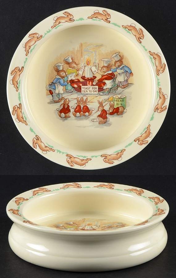 Bunnykins (Albion Shape) 6" Round Baby Plate by Royal Doulton-1