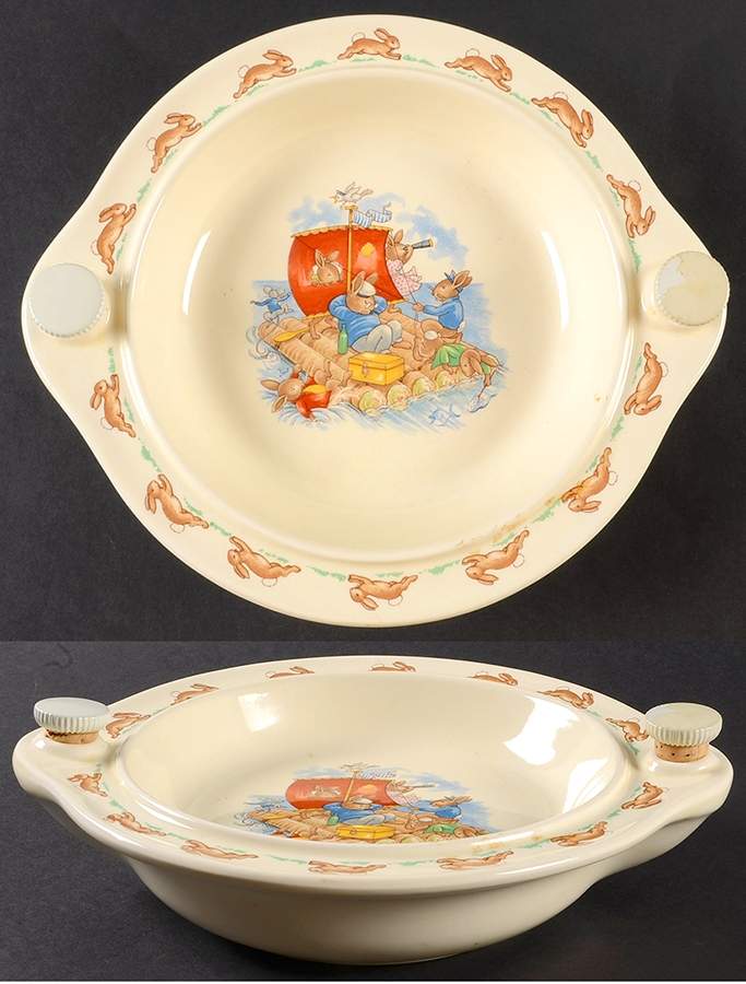 Bunnykins (Albion Shape) Hot Water Plate No Cover by Royal Doulton-1