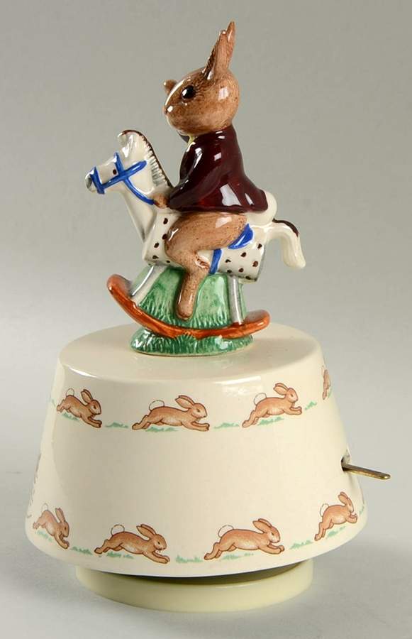 Bunnykins (Albion Shape) Figural Music Box by Royal Doulton-1