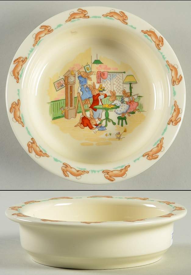 Bunnykins (Albion Shape) 6" Round Baby Plate by Royal Doulton-1