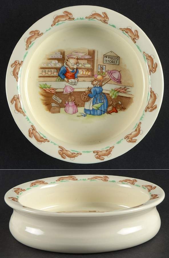 Bunnykins (Albion Shape) 6" Round Baby Plate by Royal Doulton-1