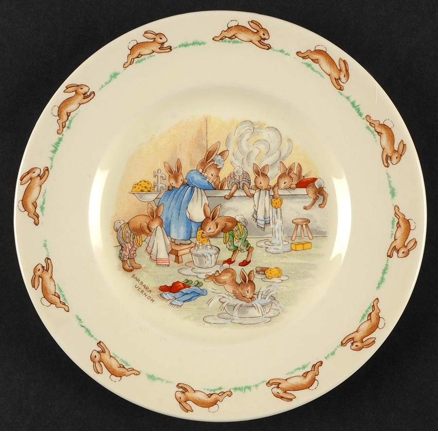 Bunnykins (Albion Shape) Bread & Butter Plate by Royal Doulton-1