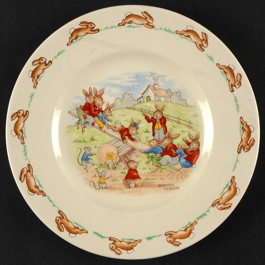 Bunnykins (Albion Shape) Bread & Butter Plate by Royal Doulton-1