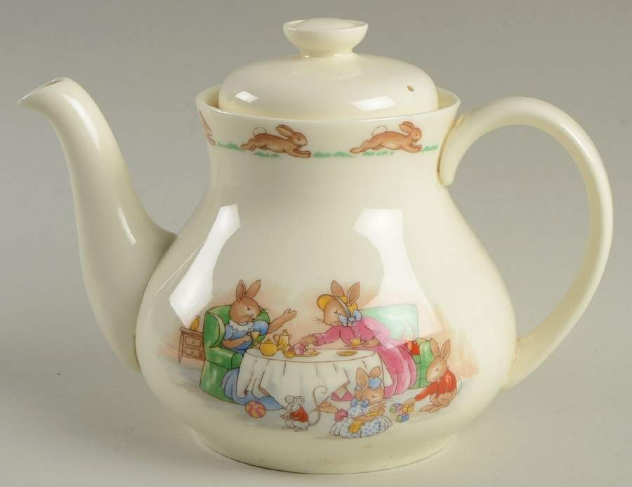 Bunnykins (Albion Shape) Mini Teapot & Lid by Royal Doulton-1