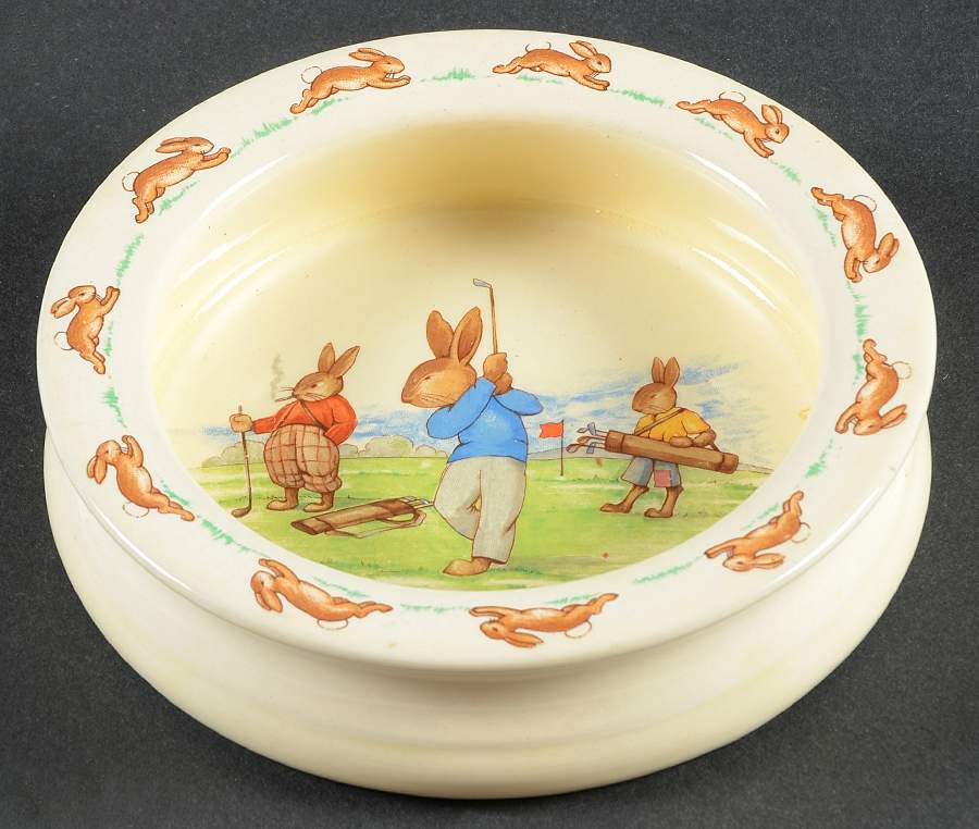 Bunnykins (Albion Shape) 6" Round Baby Plate by Royal Doulton-1