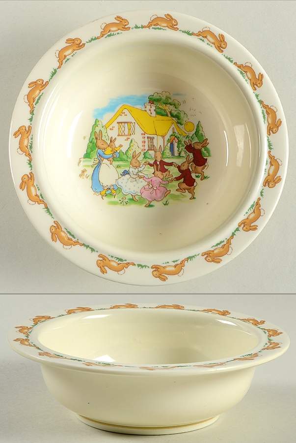 Bunnykins (Albion Shape) Melamine Baby Bowl by Royal Doulton-1