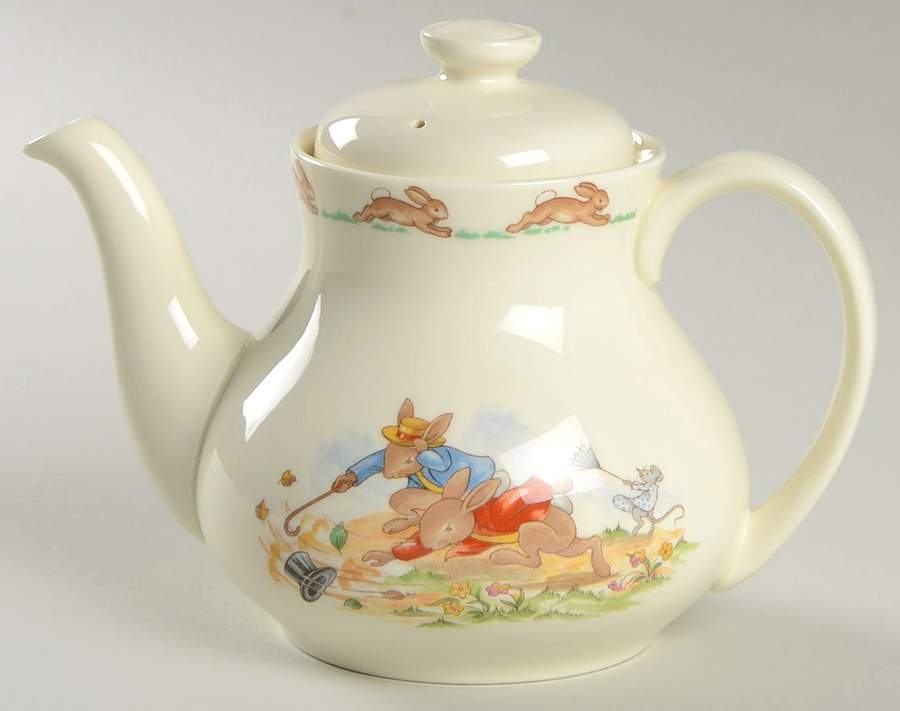 Bunnykins (Albion Shape) Mini Teapot & Lid by Royal Doulton-1
