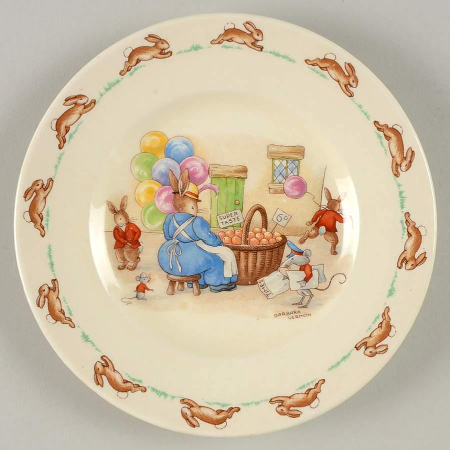 Bunnykins (Albion Shape) Bread & Butter Plate by Royal Doulton-1