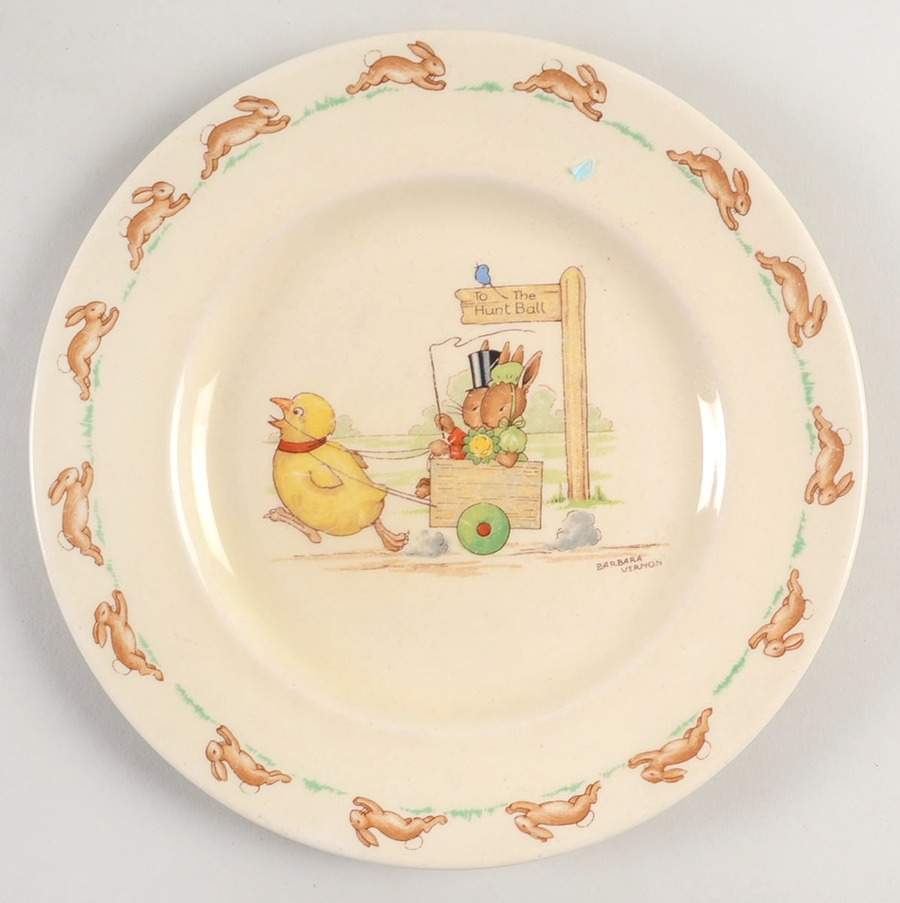 Bunnykins (Albion Shape) Dessert/Pie Plate by Royal Doulton-1